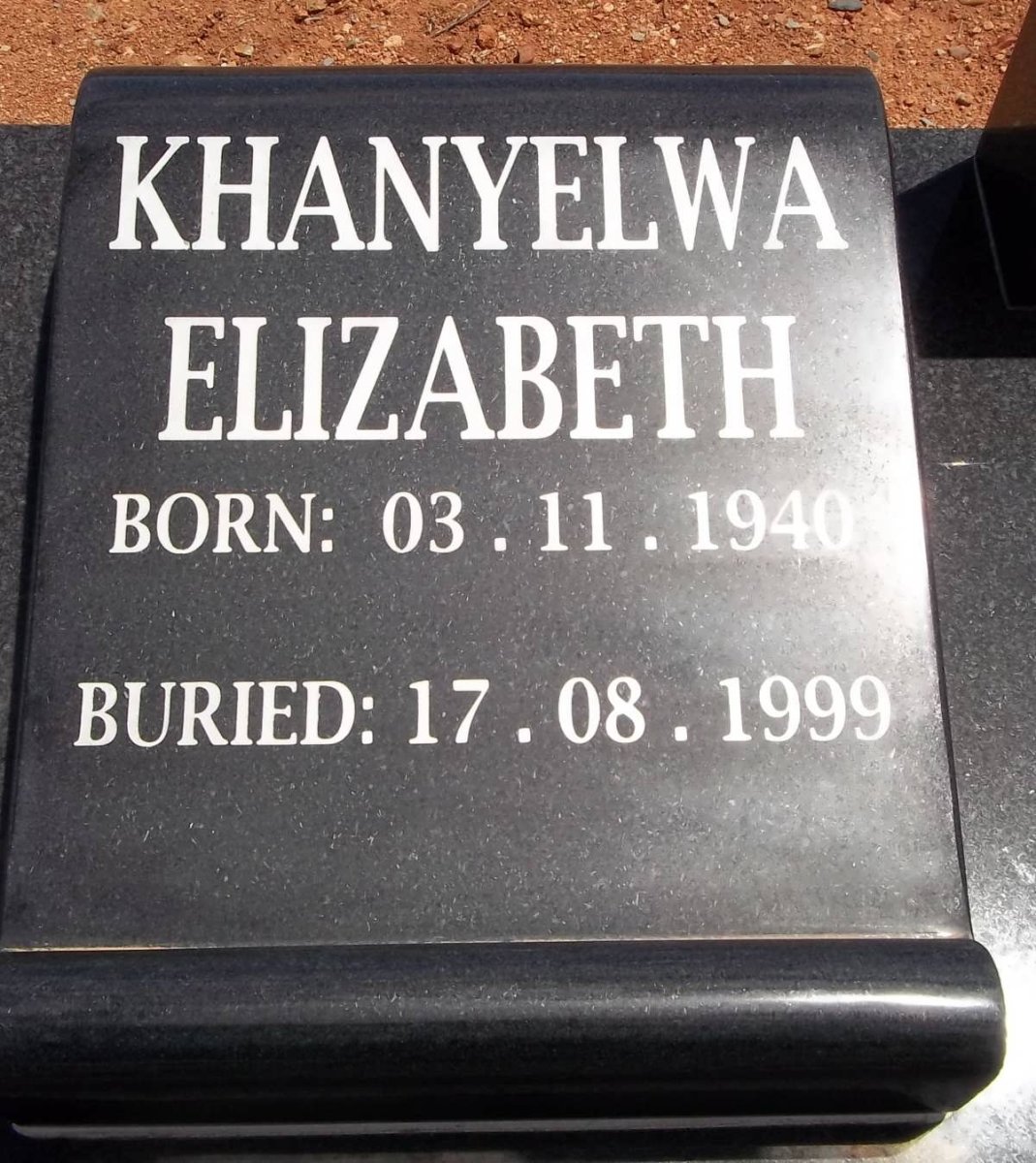 KHANYELWA Elizabeth 1940-1999