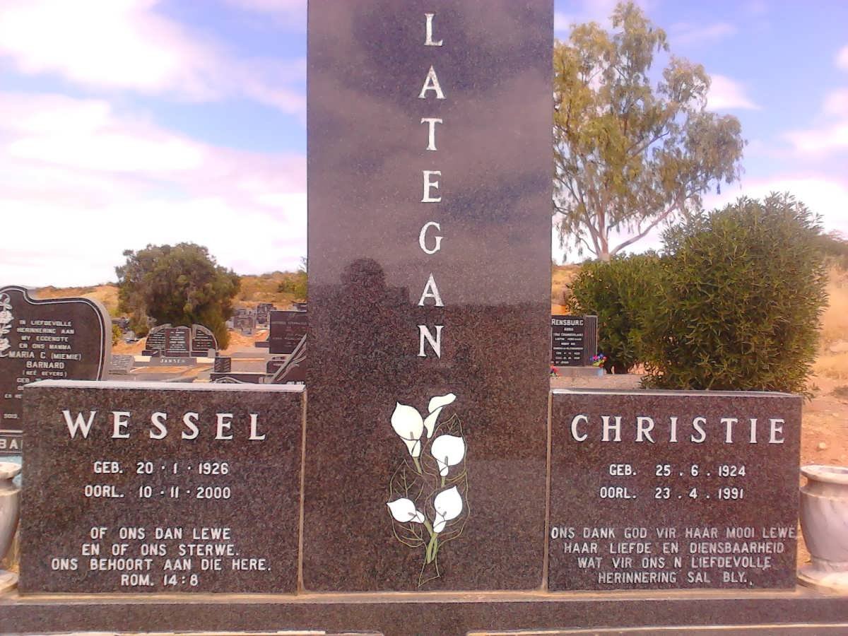 LATEGAN Wessel 1926-2000 &amp; Christie 1924-1991
