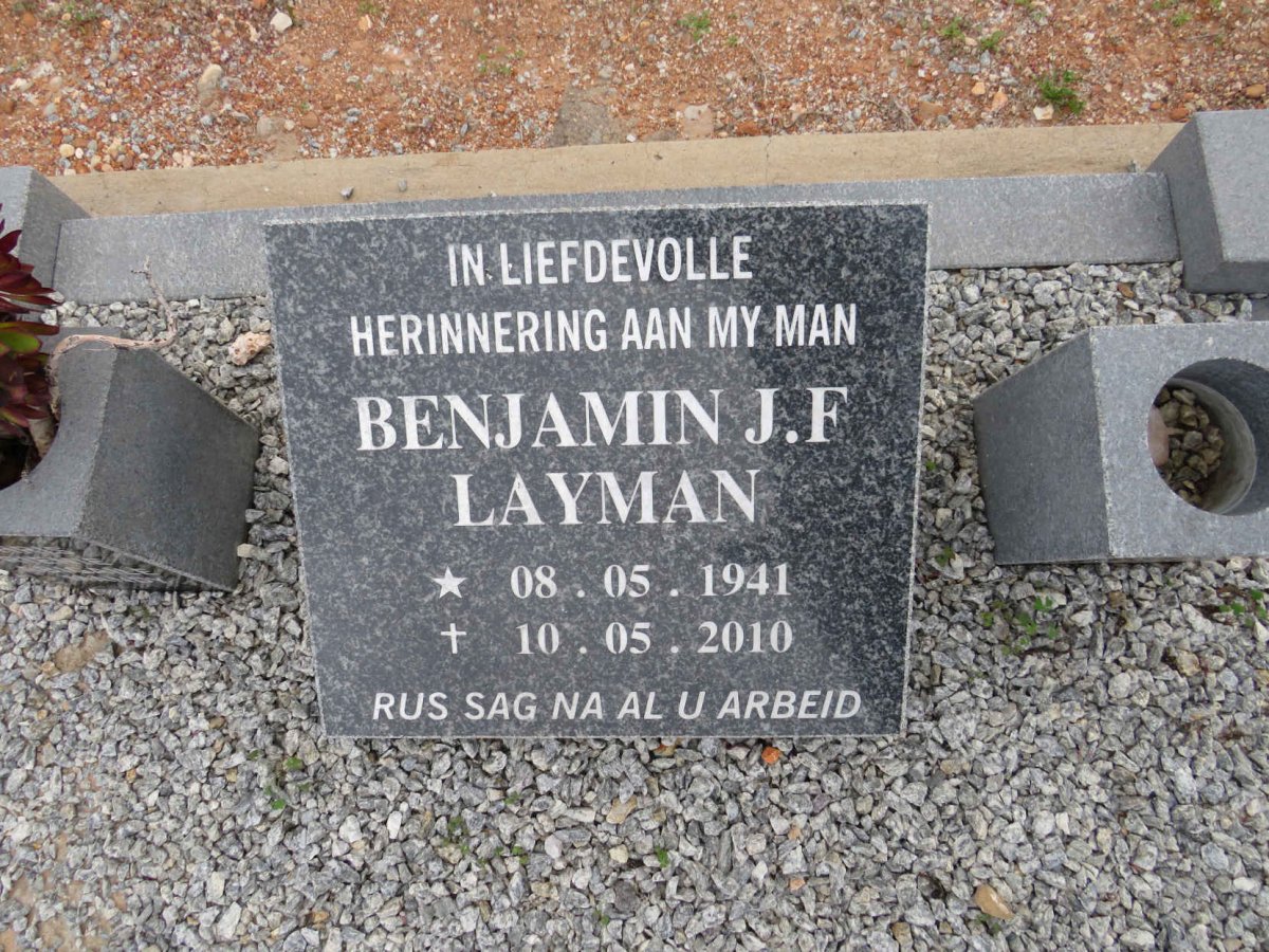 LAYMAN Benjamin J.F. 1941-2010