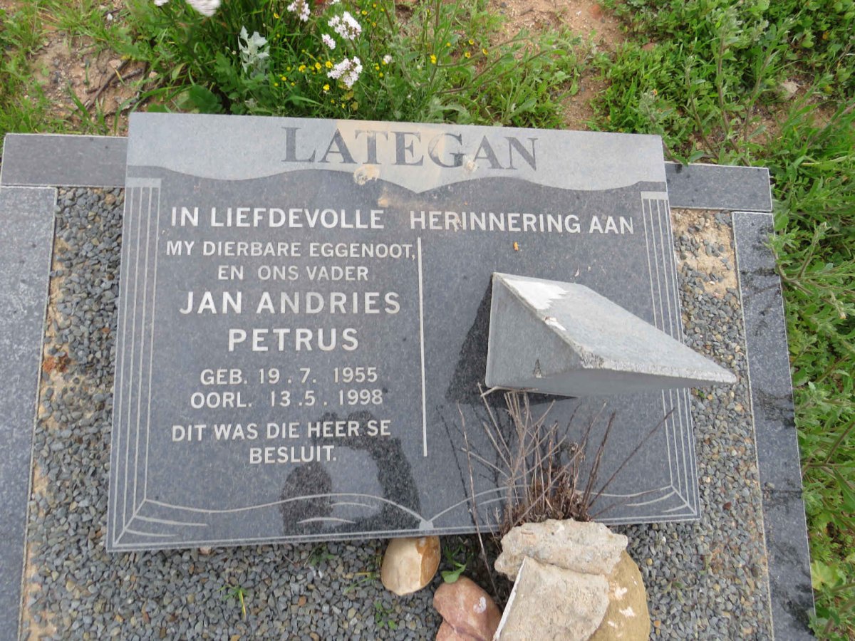 LATEGAN Jan Andries Petrus 1955-1998
