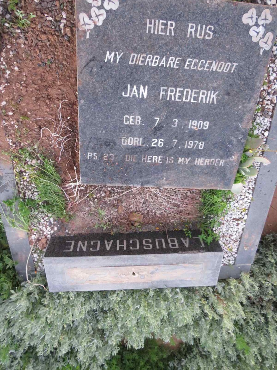 LABUSCHAGNE Jan Frederik 1909-1978