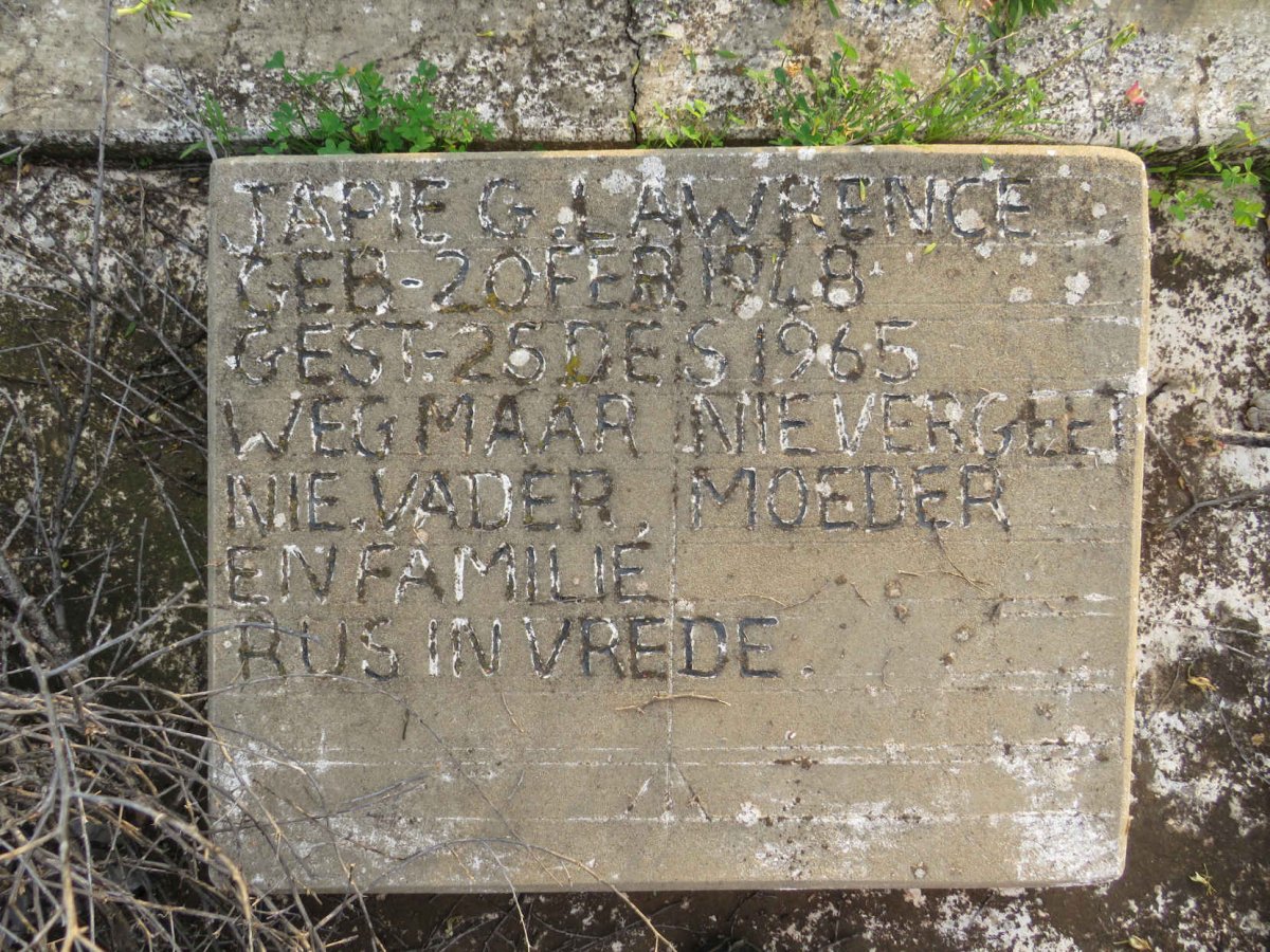 LAWRENCE Japie G. 1948-1965
