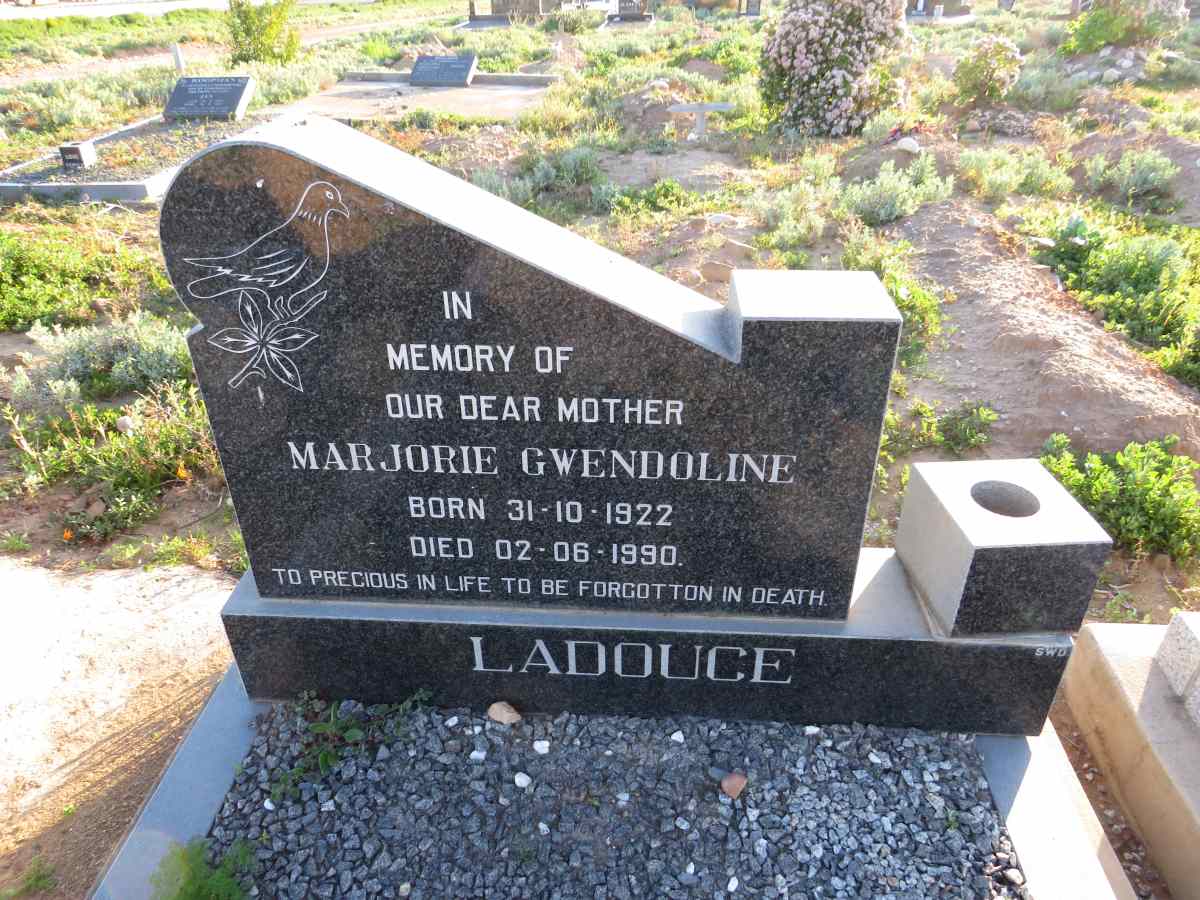 LADOUCE Marjorie Gwendoline 1922-1990