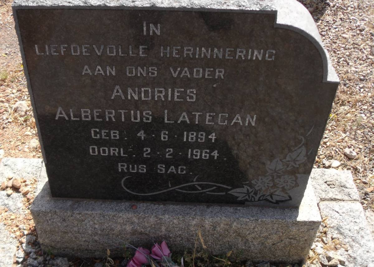 LATEGAN Andries Albertus 1894-1964