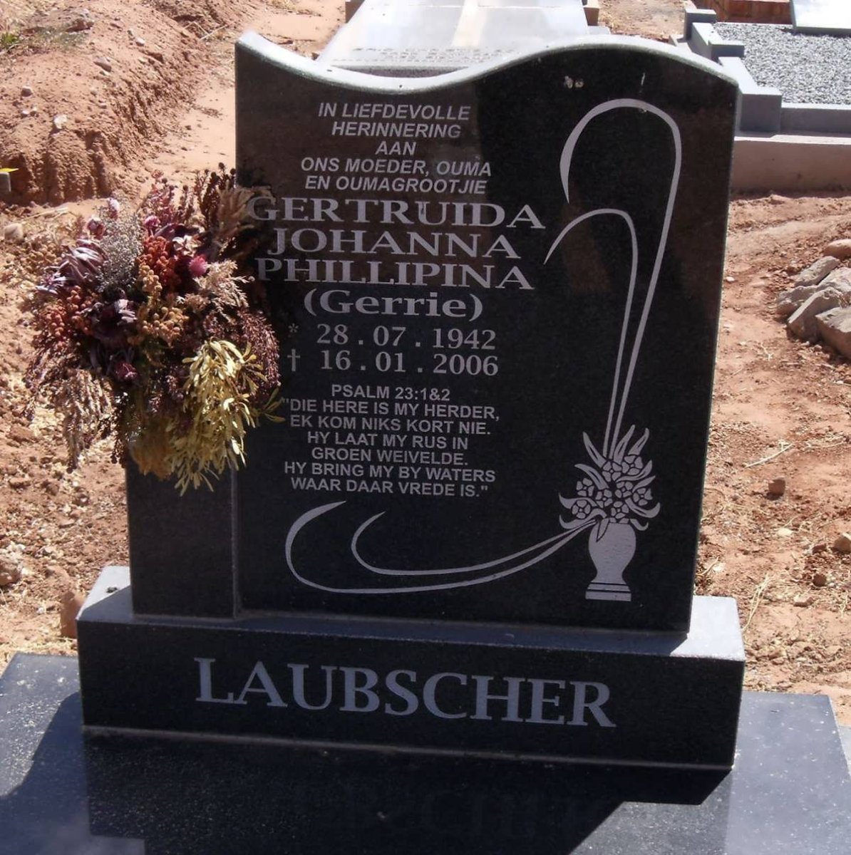 LAUBSCHER Gertruida Johanna Phillipina 1942-2006