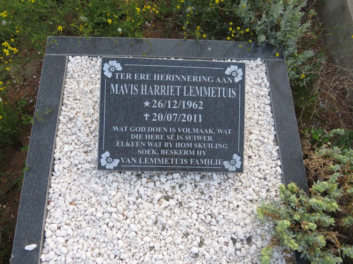 LEMMETUIS Mavis Harriet 1962-2011