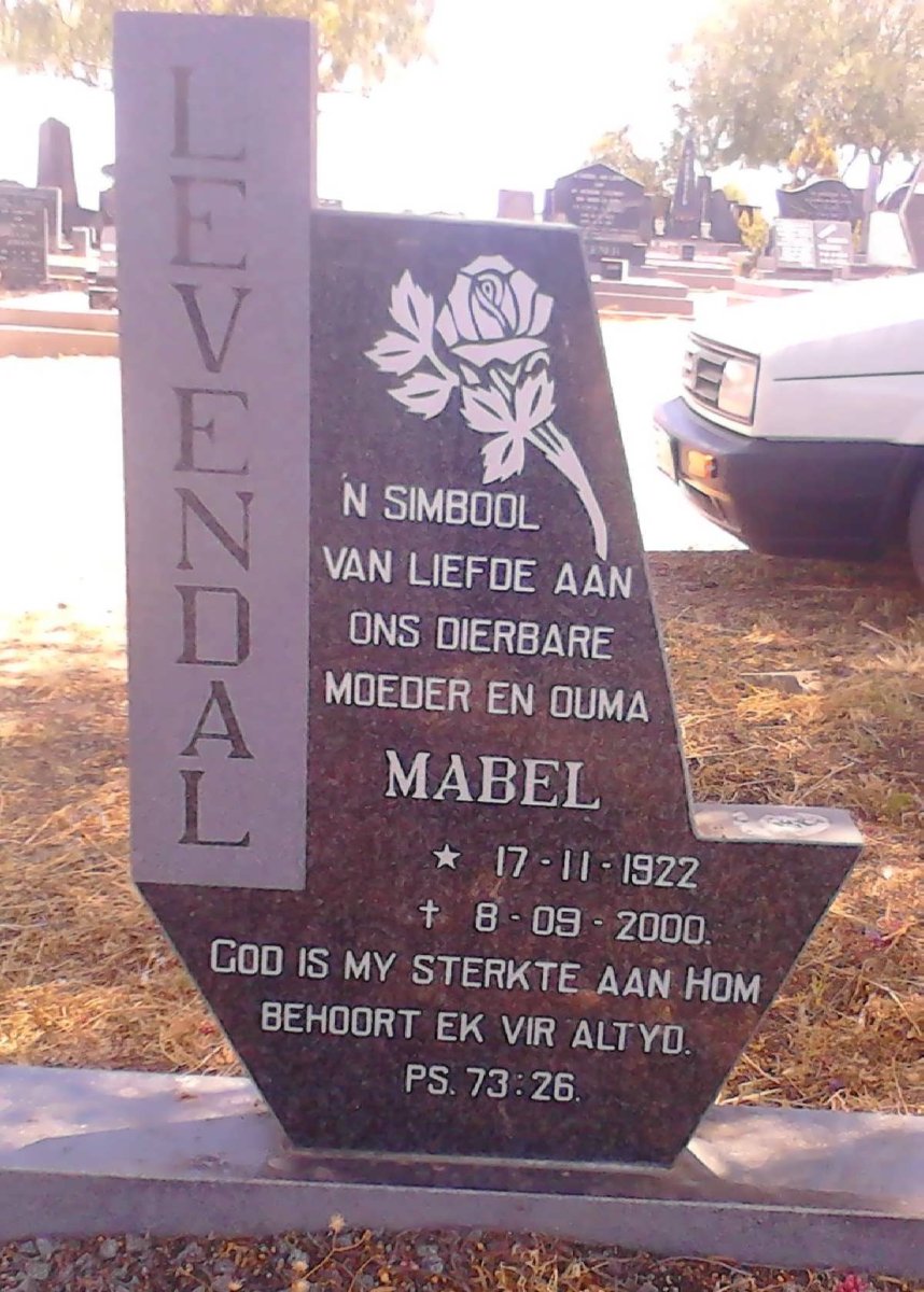LEVENDAL Mabel 1922-2000