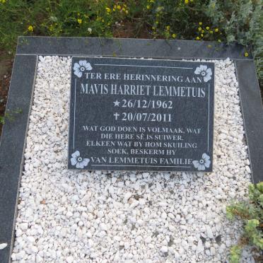 LEMMETUIS Mavis Harriet 1962-2011