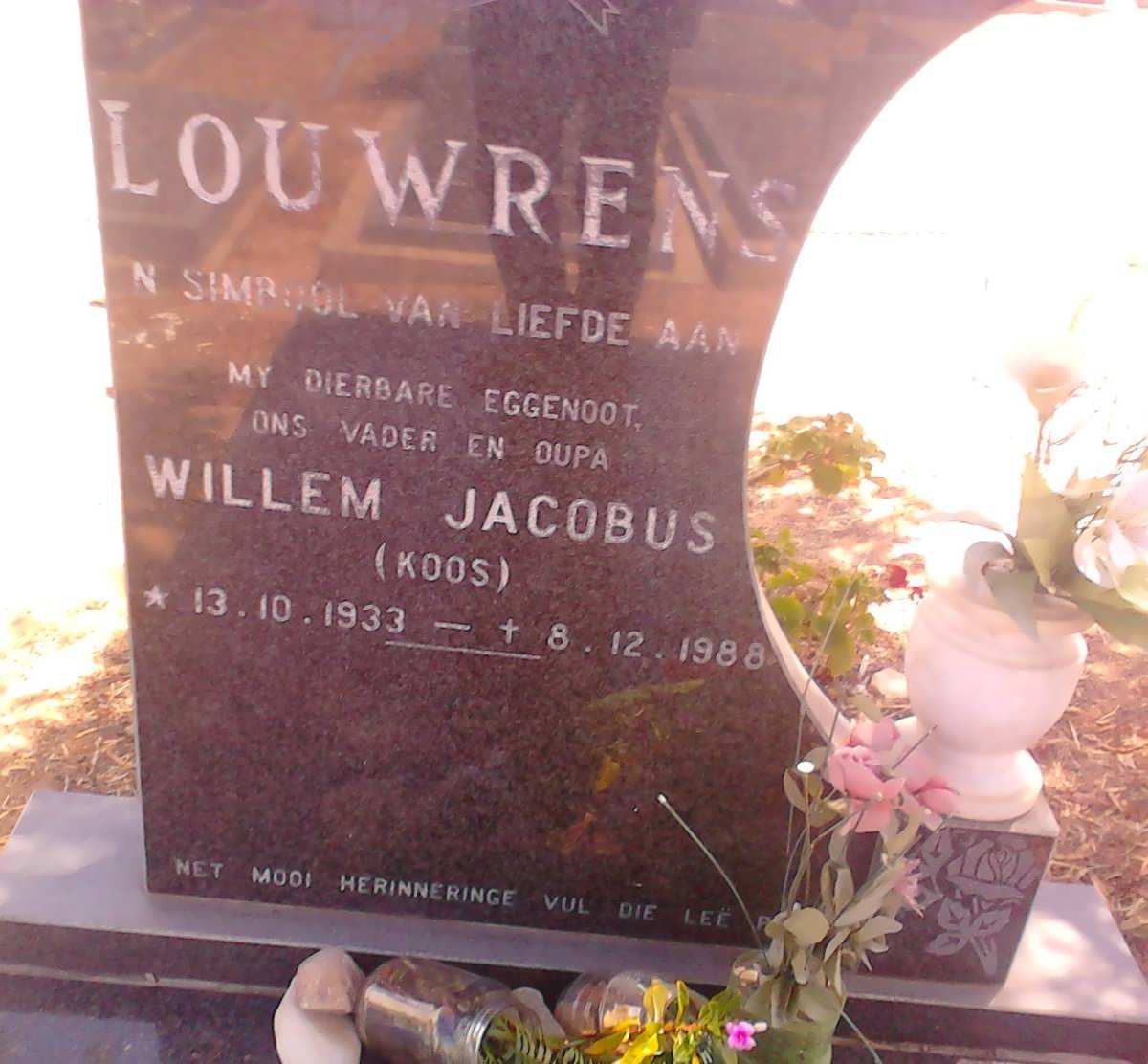 LOUWRENS Willem Jacobus 1933-1988