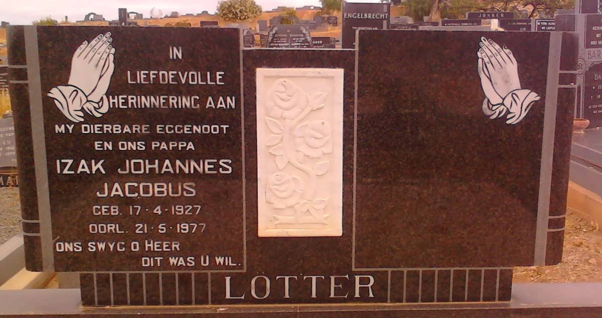 LOTTER Izak Johannes Jacobus 1927-1977