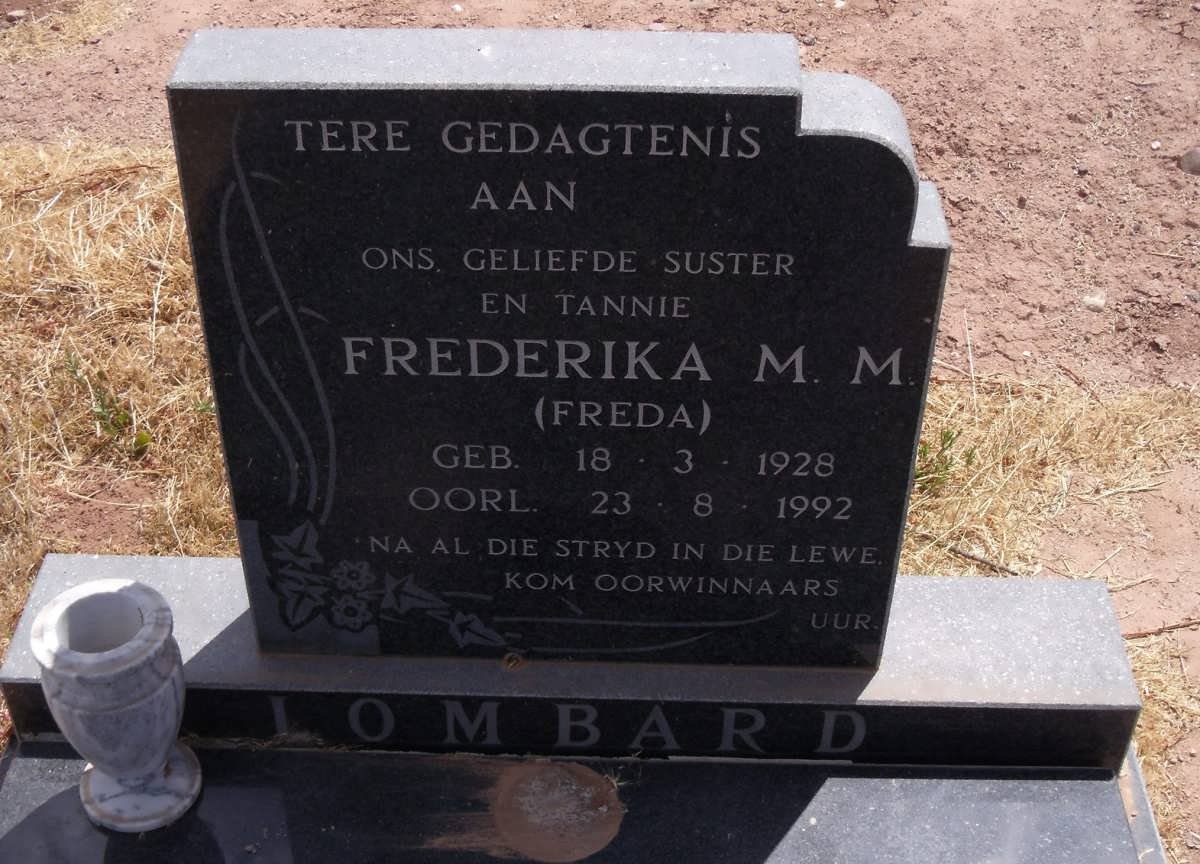 LOMBARD Frederika M.M. 1928-1992