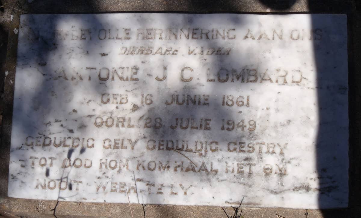 LOMBARD Antonie J.C. 1861-1949