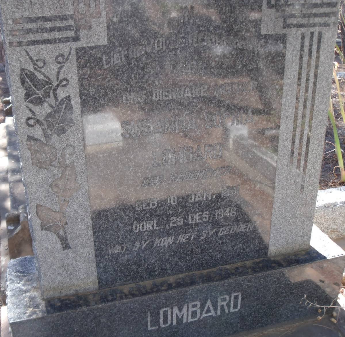 LOMBARD Susanna ? nee RADEMEYER 18??-1946