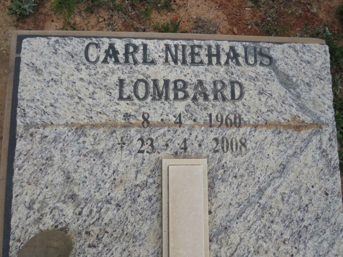 LOMBARD Carl Niehaus 1960-2008