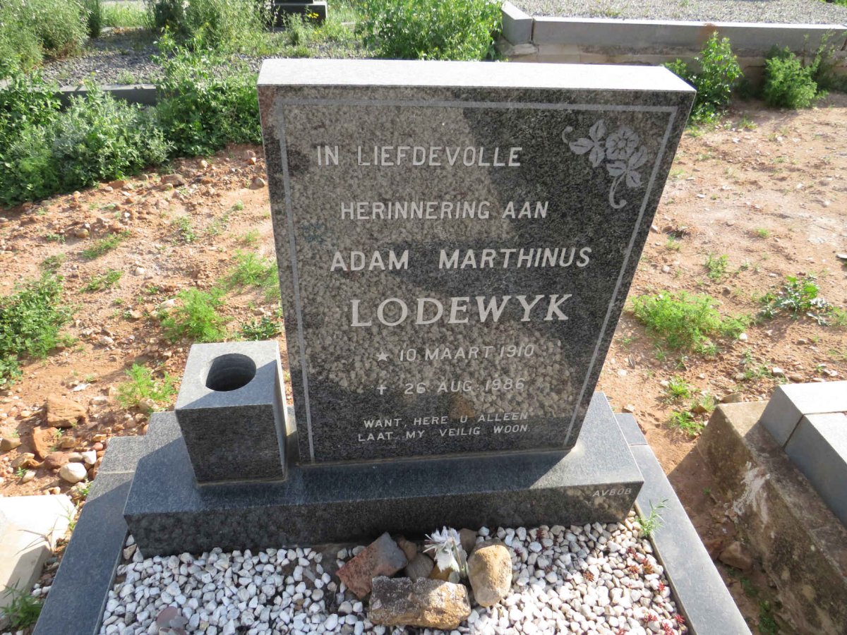 LODEWYK Adam Marthinus 1910-1986