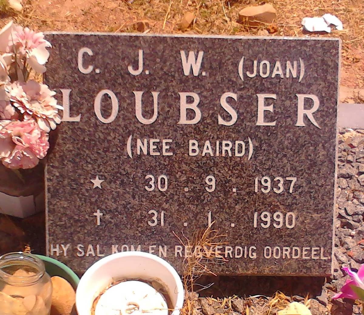 LOUBSER C.J.W. nee BAIRD 1937-1990
