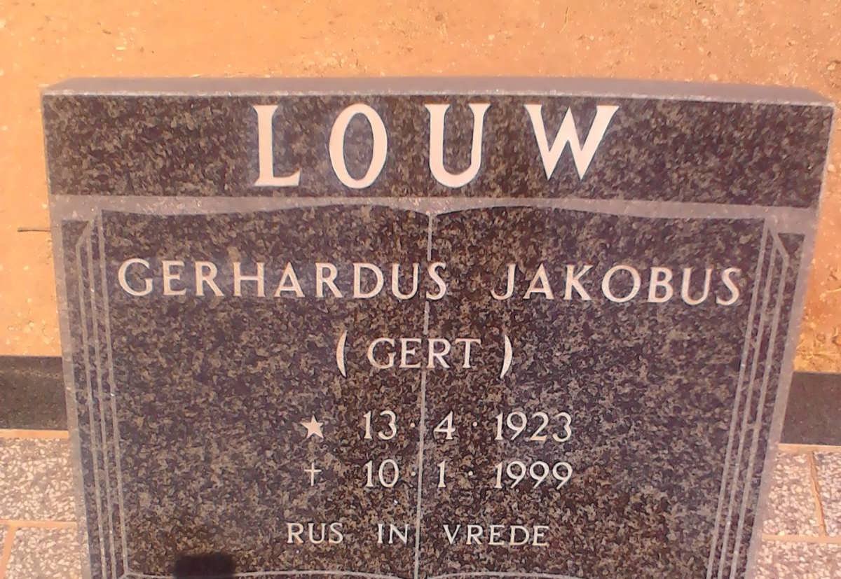 LOUW Gerhardus Jakobus 1923-1999