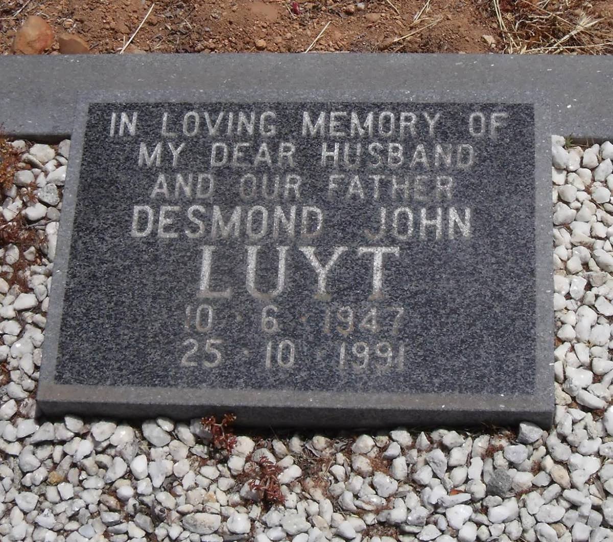 LUYT Desmond John 1947-1991
