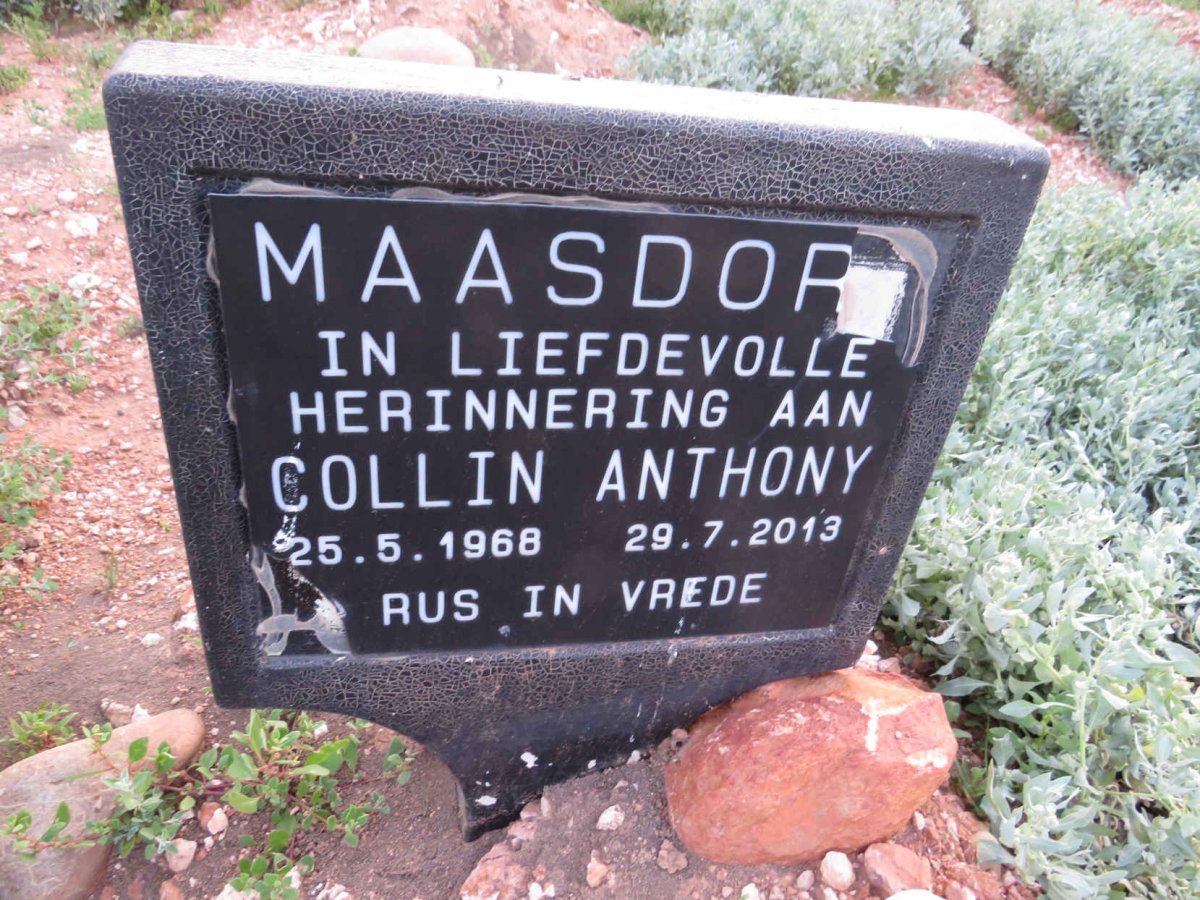 MAASDORP Colin Anthony 1968-2013