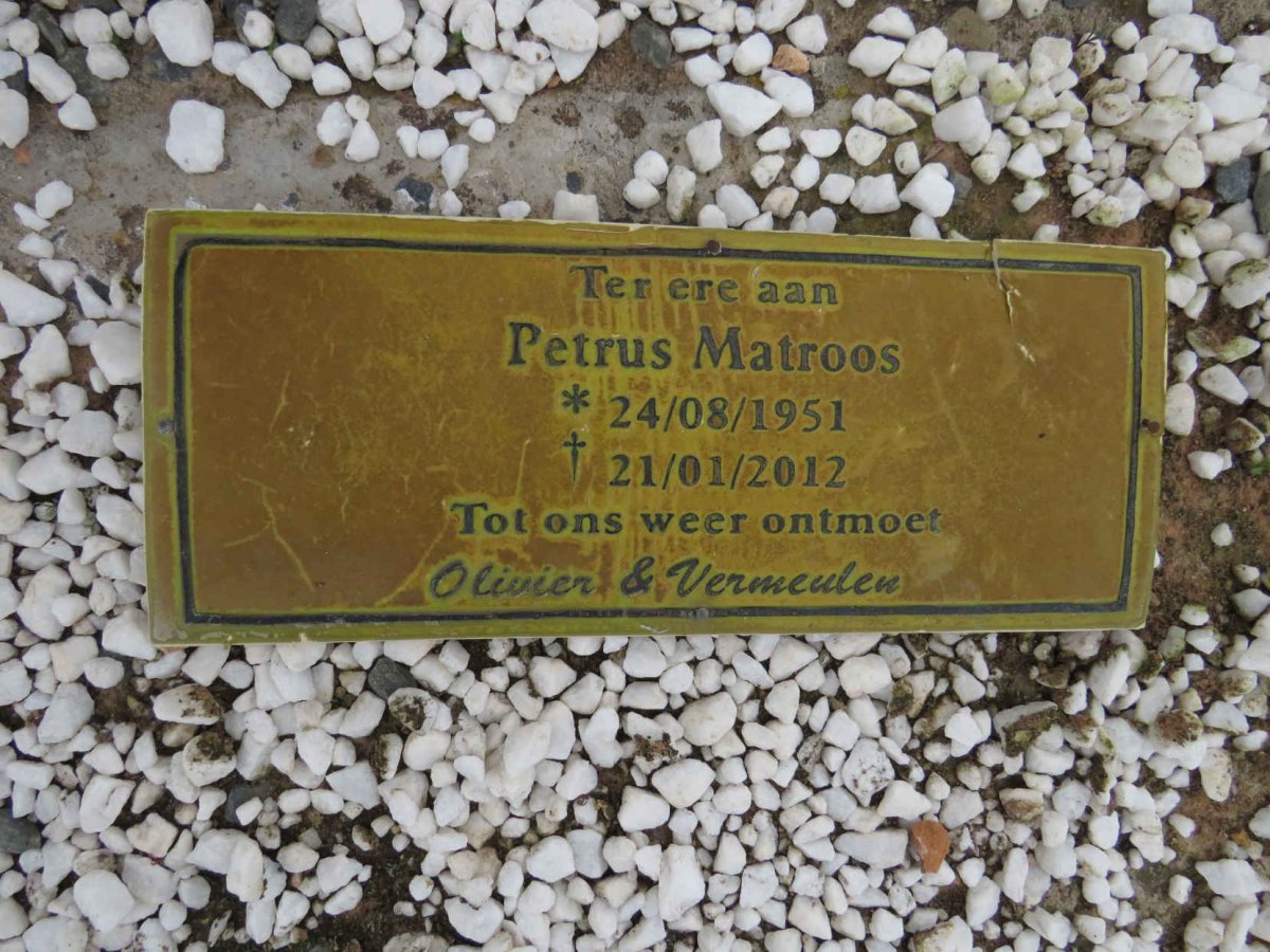 MATROOS Petrus 1951-2012