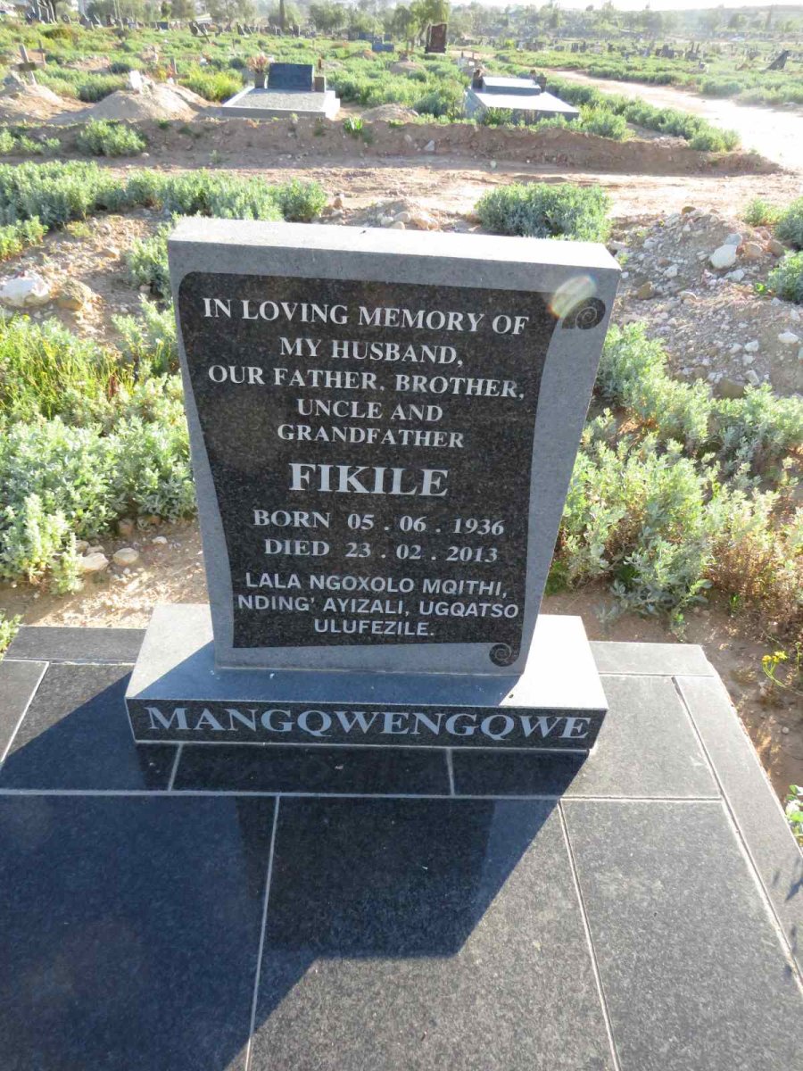 MANGQWENGQWE Fikile 1936-2013