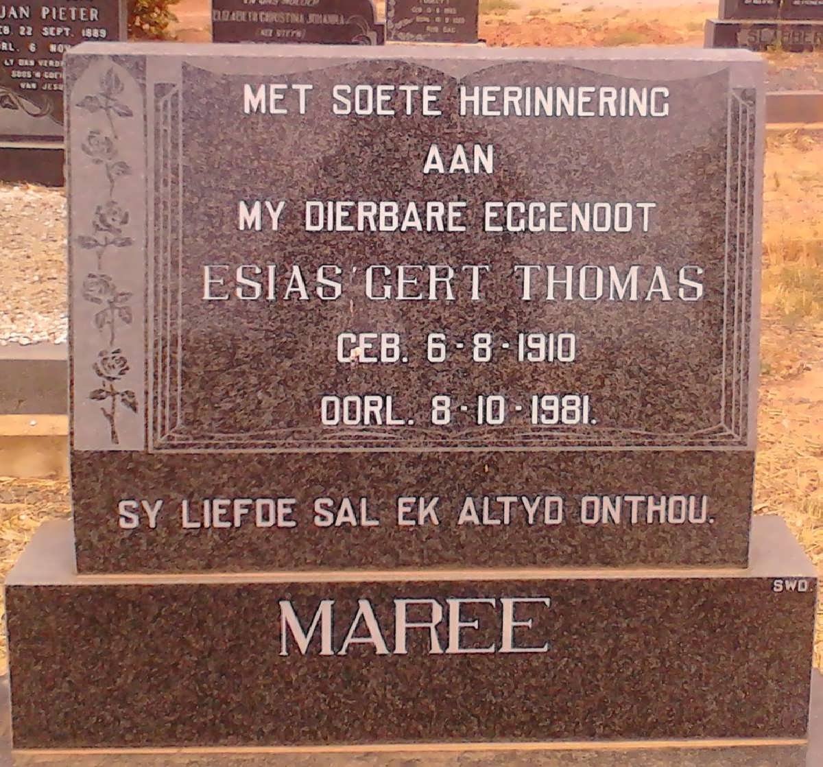 MAREE Esias Gert Thomas 1910-1981