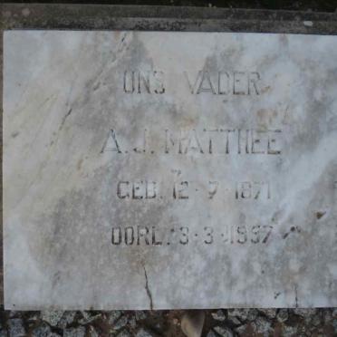 MATTHEE A.J. 1871-1957