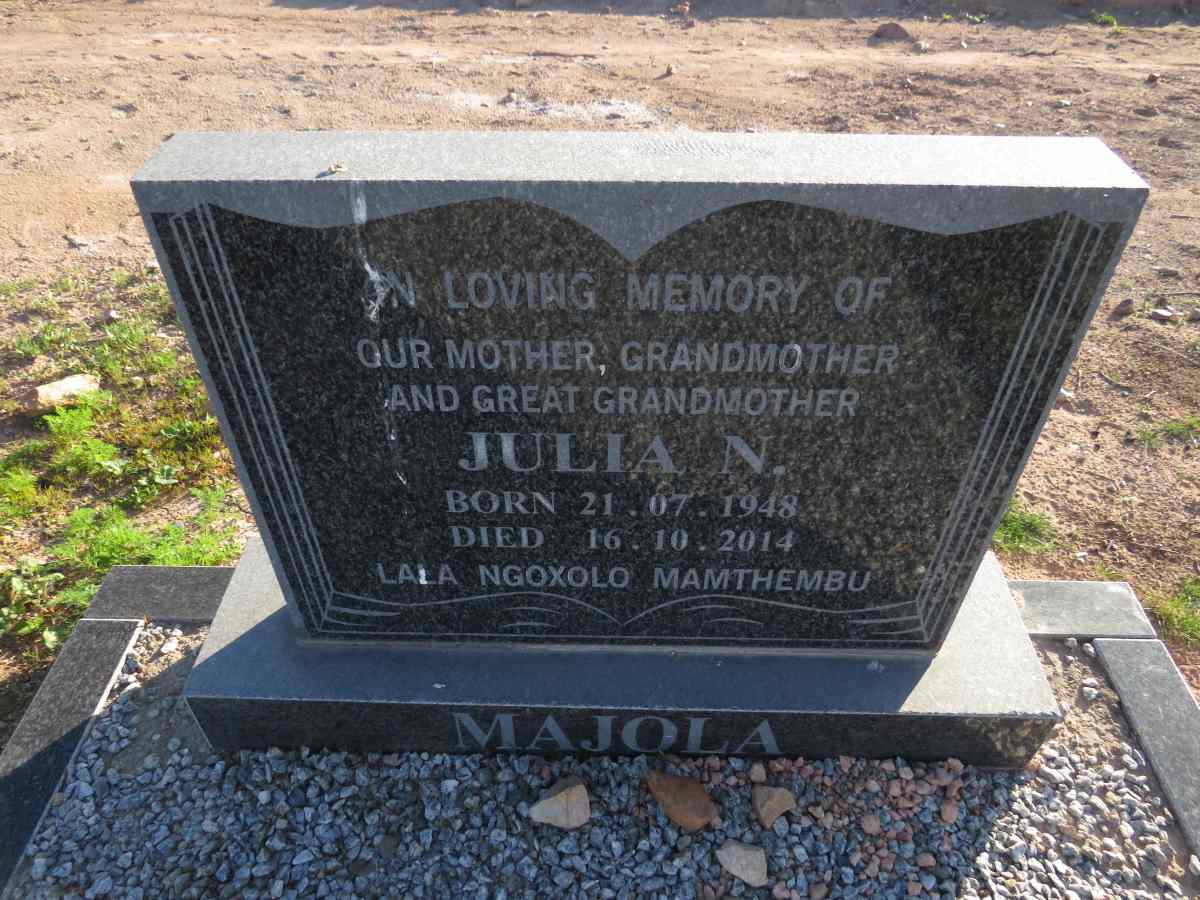 MAJOLA Julia N. 1948-2014