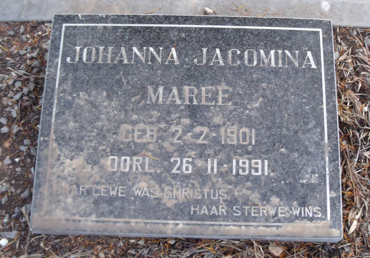 MAREE Johanna Jacomina 1901-1991