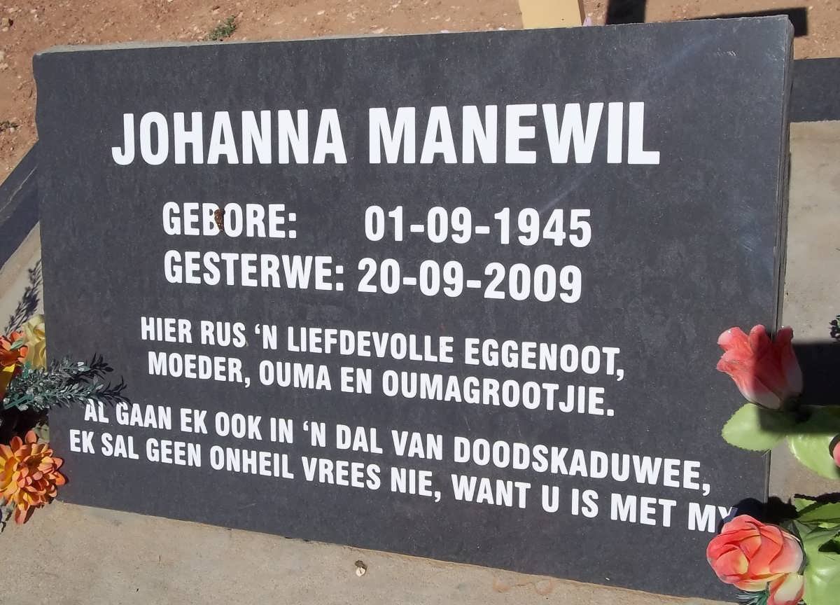 MANEWIL Johanna 1945-2009