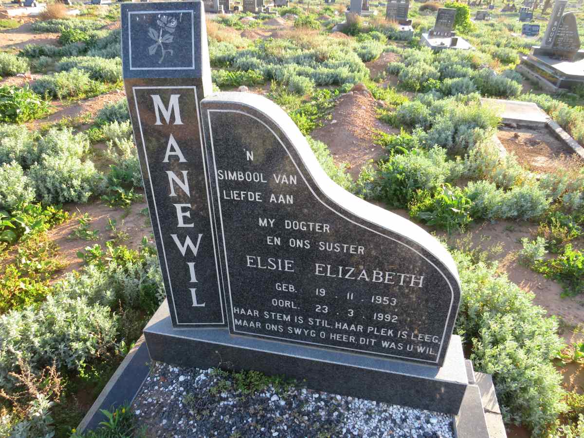 MANEWIL Elsie Elizabeth 1953-1992