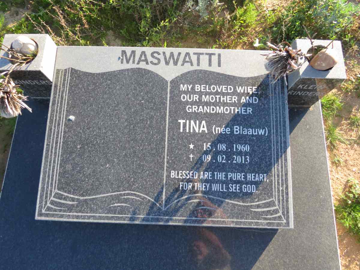 MASWATTI Tina nee BLAAUW 1960-2013