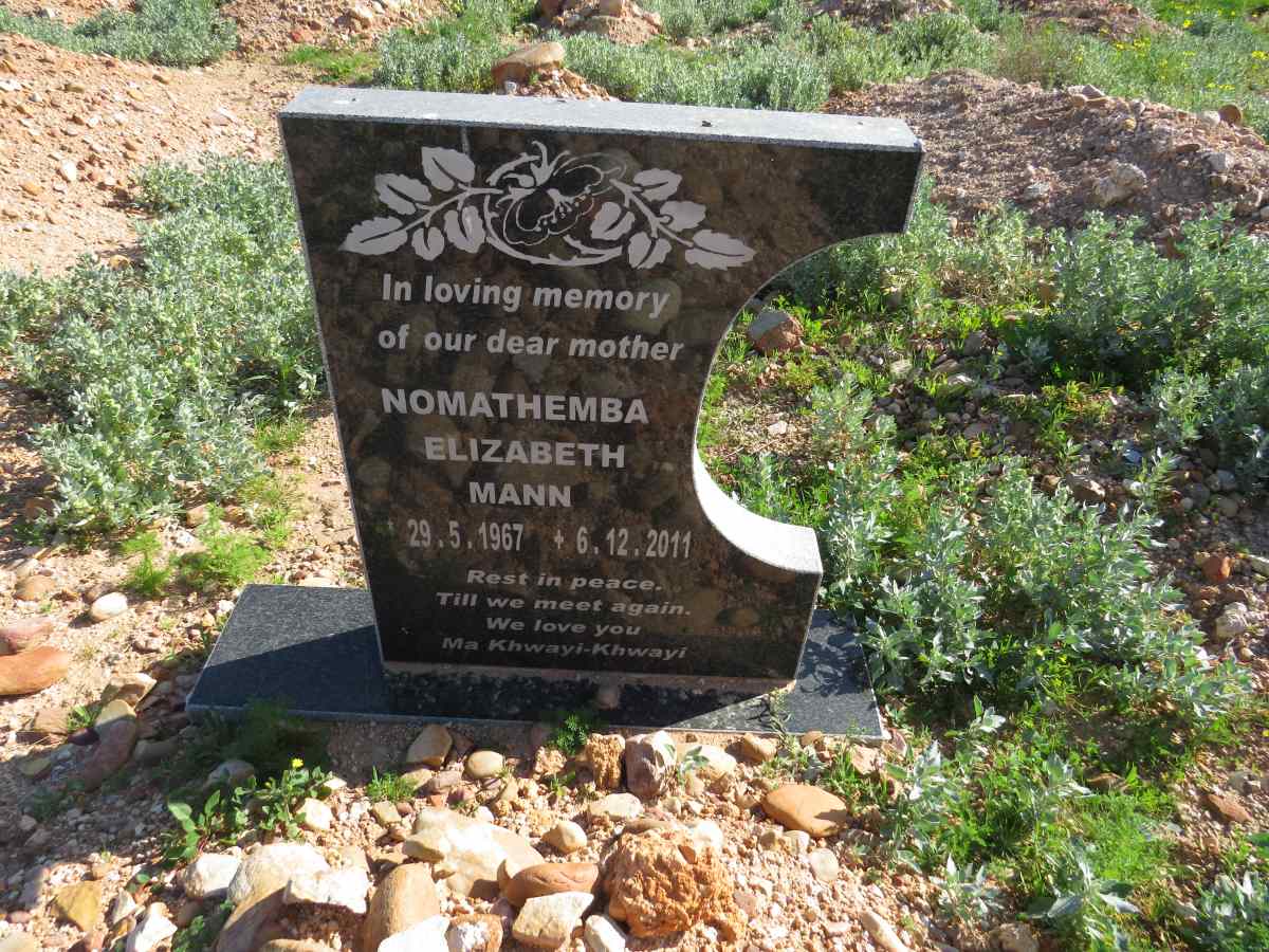 MANN Nomathemba Elizabeth 1967-2011