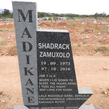 MADIKANE Shadrack Zamuxolo 1973-2010