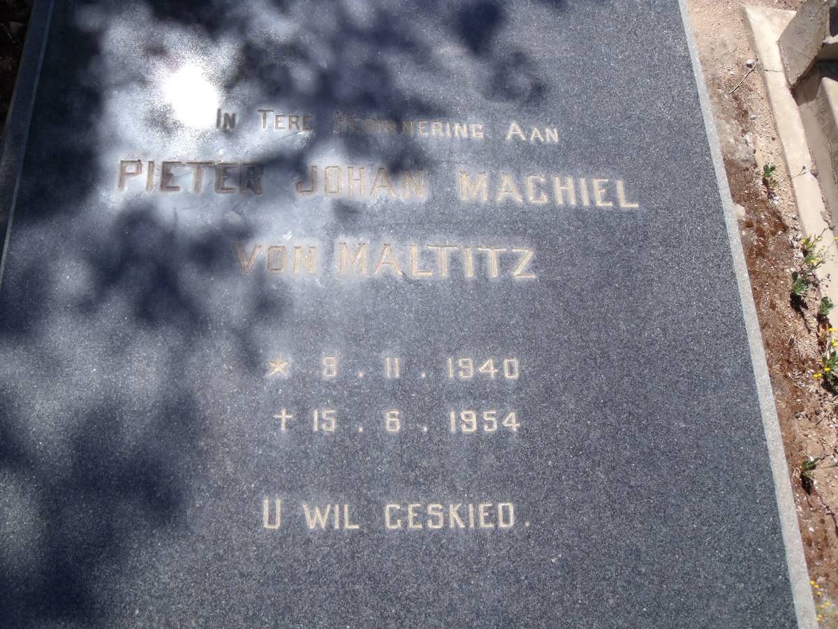MALTITZ Pieter Johan Machiel, von 1940-1954
