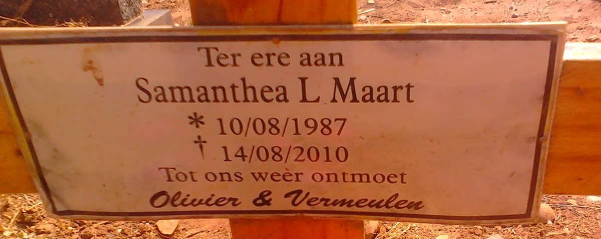 MAART Samanthea L. 1987-2010
