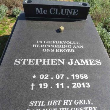 MCCLUNE Stephen James 1958-2013