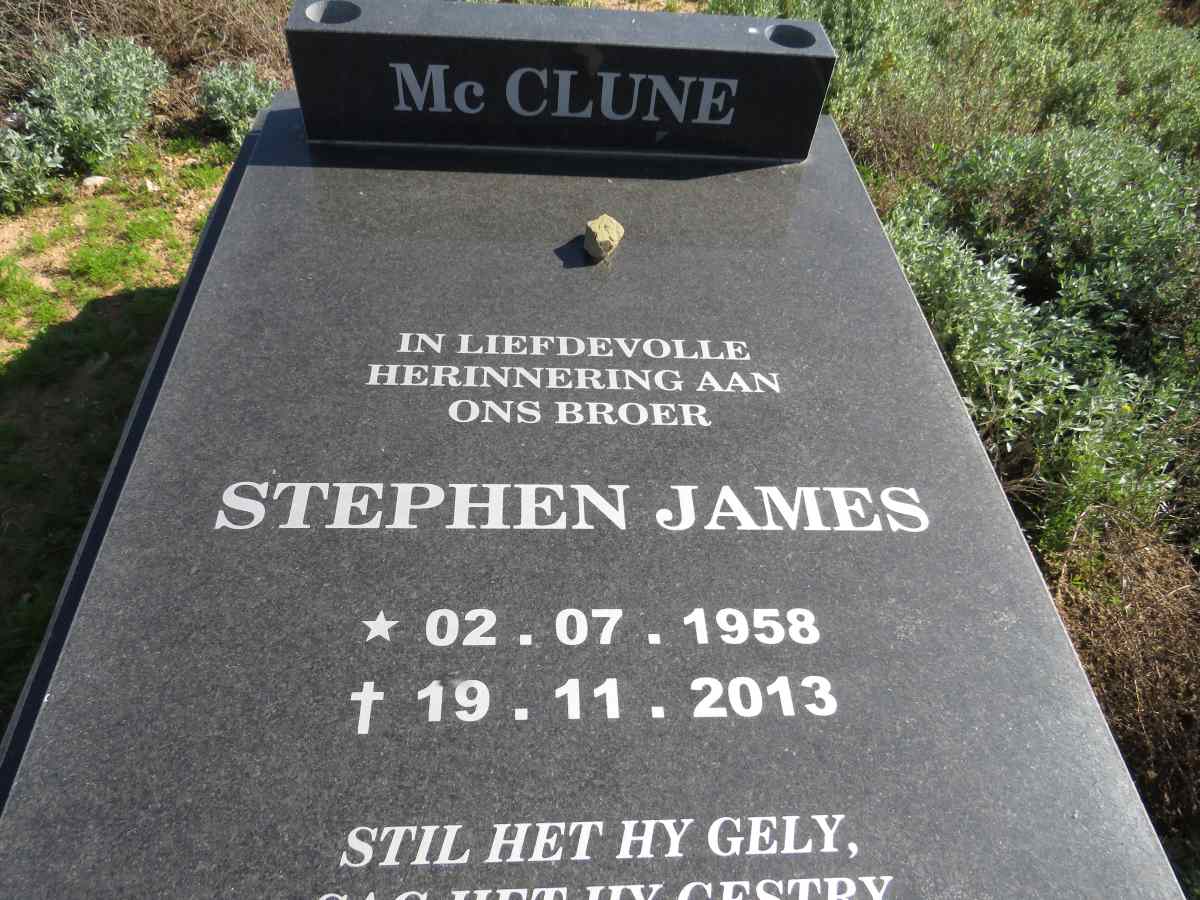 MCCLUNE Stephen James 1958-2013