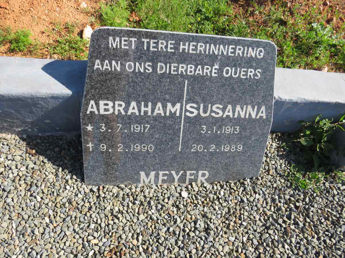 MEYER Abraham 1917-1990 & Susanna 1913-1989