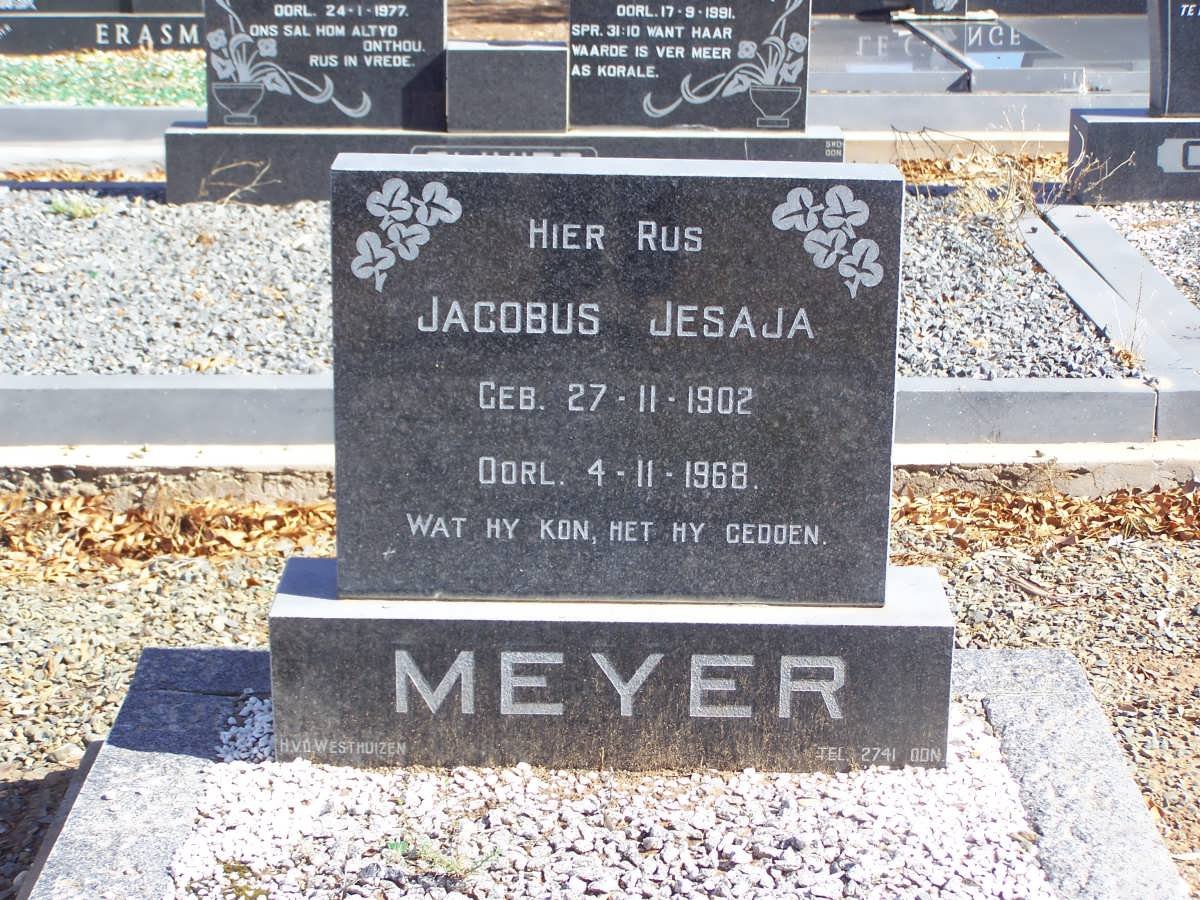 MEYER Jacobus Jesaja 1902-1968