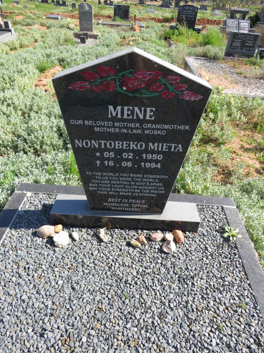 MENE Nontobeko Mieta 1950-1994
