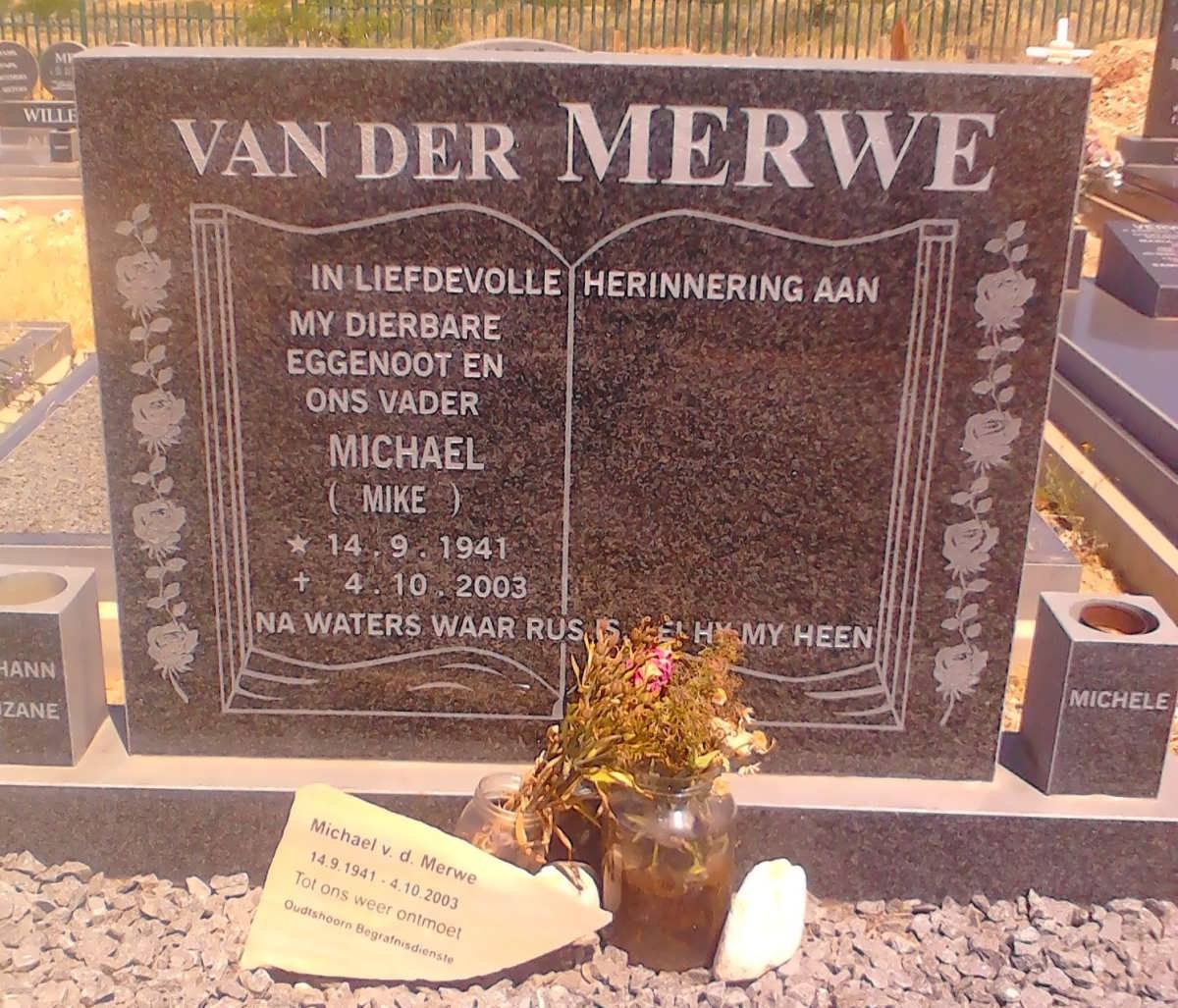 MERWE Michael, van der 1941-2003