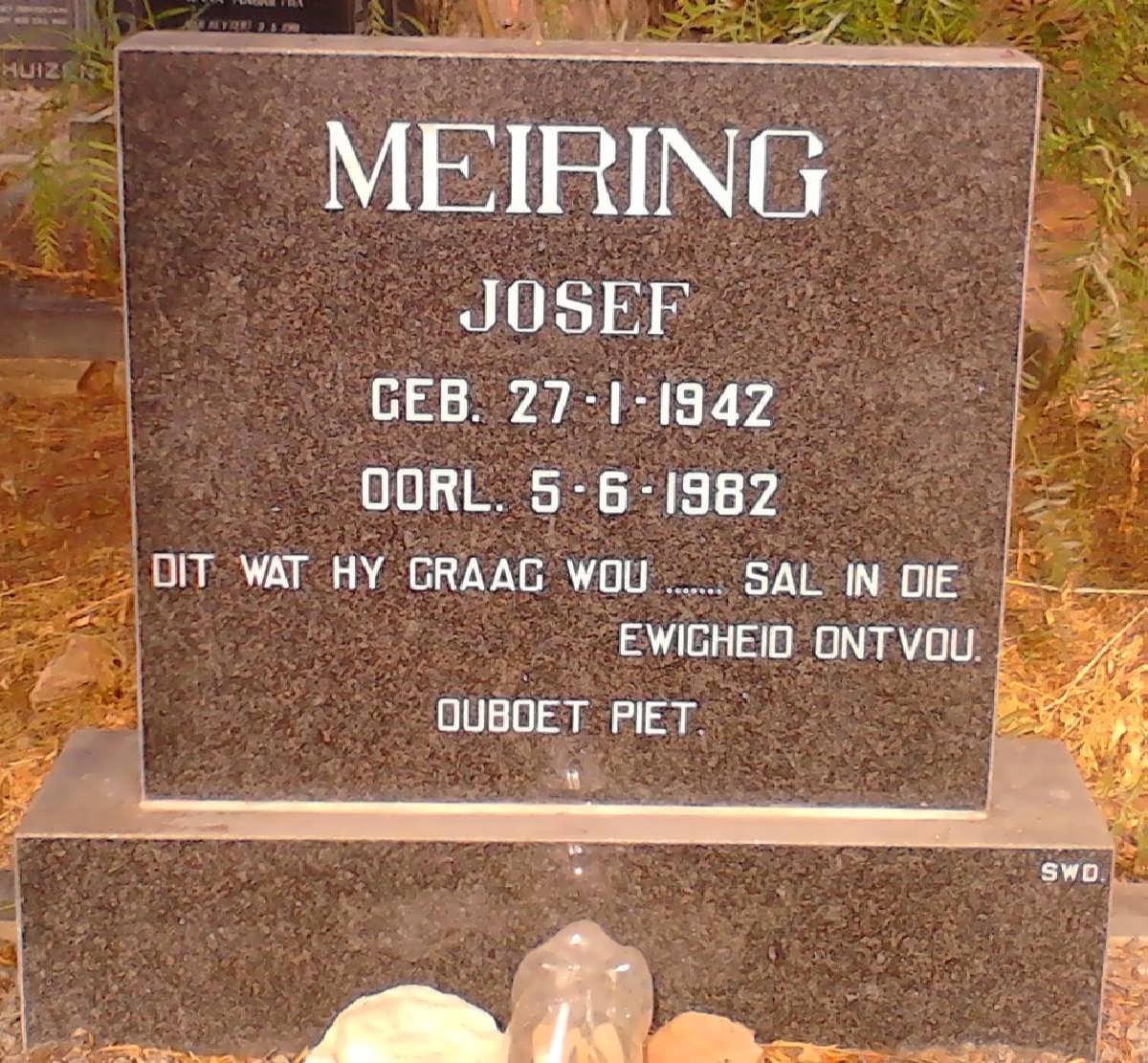 MEIRING Josef 1942-1982