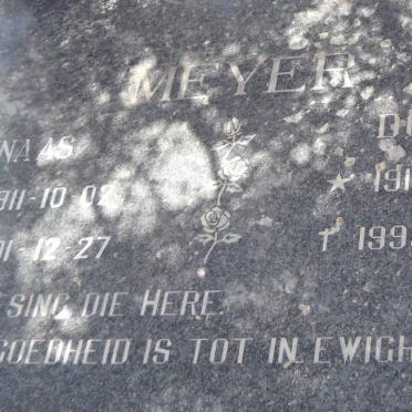 MEYER Naas 1911-2001 &amp; Doris 1915-1993