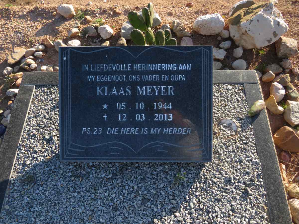 MEYER Klaas 1944-2013