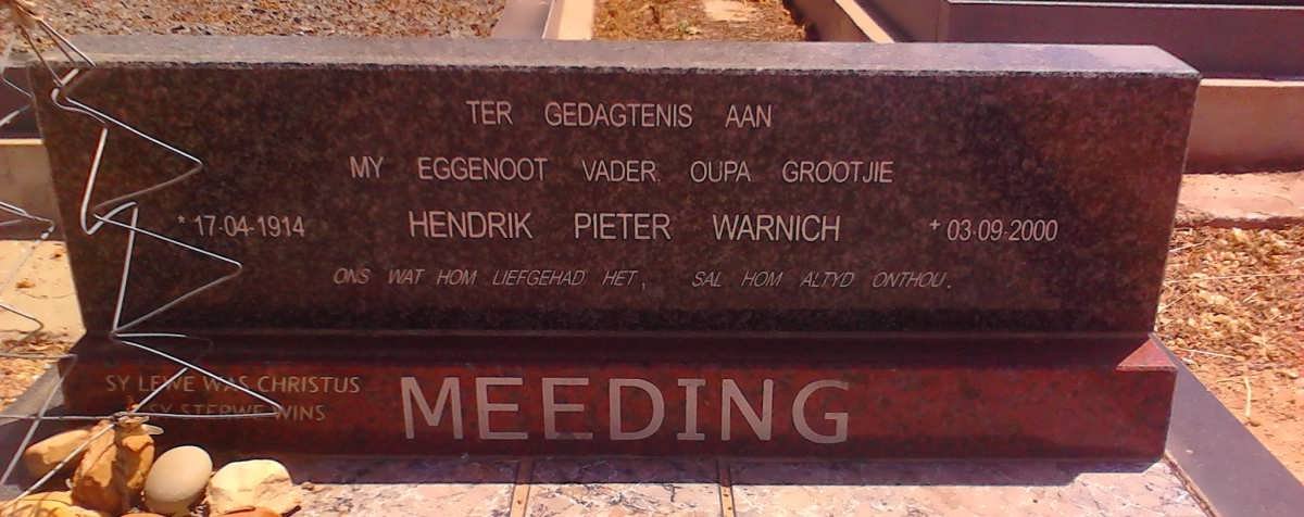 MEEDING Hendrik Pieter Warnich 1914-2000