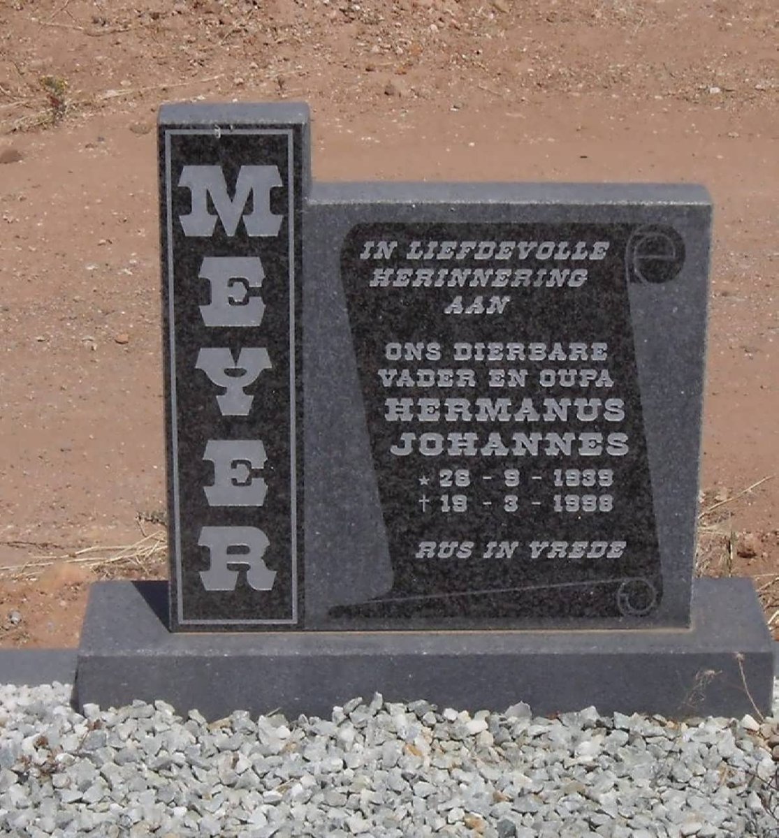 MEYER Hermanus Johannes 193?-1998