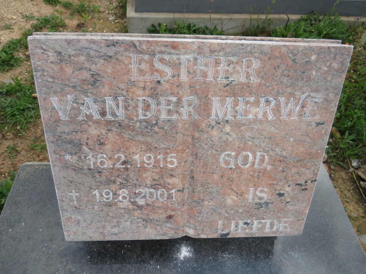 MERWE Esther, van der 1915-2001