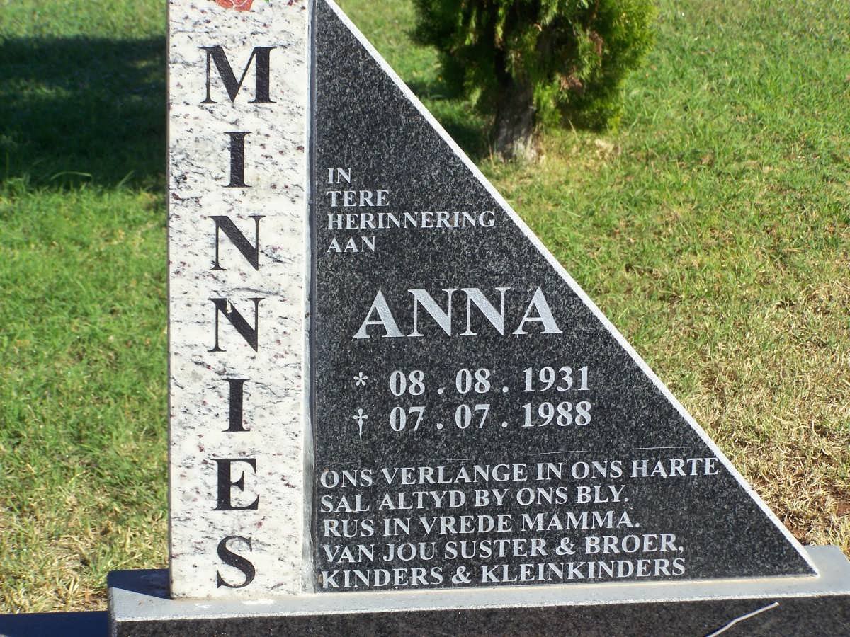 MINNIES Anna 1931-1988