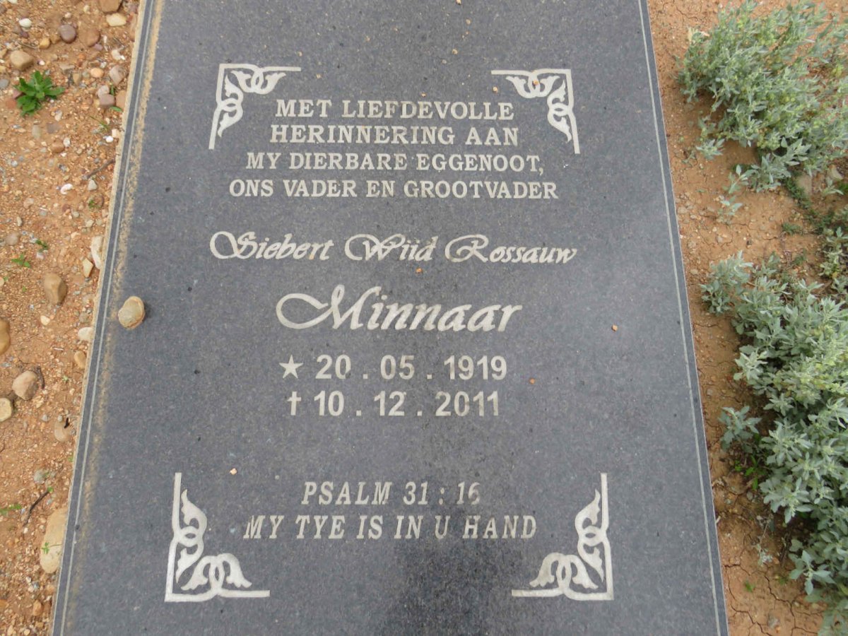 MINNAAR Siebert Wiid Rossauw 1919-2011
